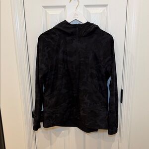 Lululemon Black Camouflage Zip-Up Windbreaker